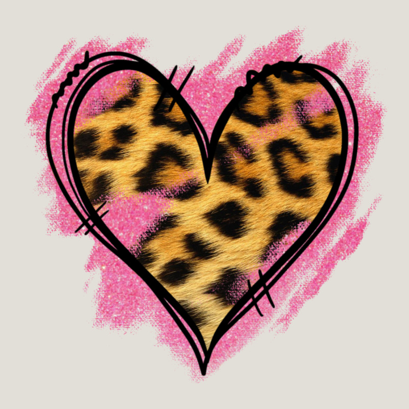 Leopard Pink Glitter Heart Heavy Core Tee by Jasminsmagicworld | Teevron