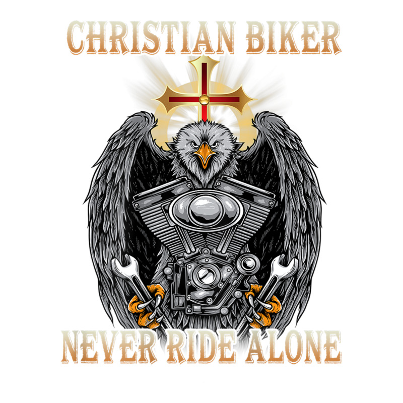 Jesus Christian Biker Never Ride Alone Premium Tee by ArtMosaic | Teevron