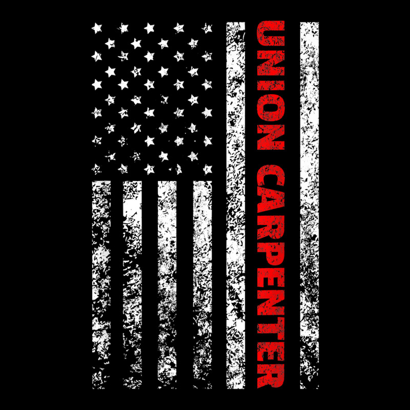 Union Carpenter With A Vintage American Flag For Fans Premium Tee by ArtMosaic | Teevron