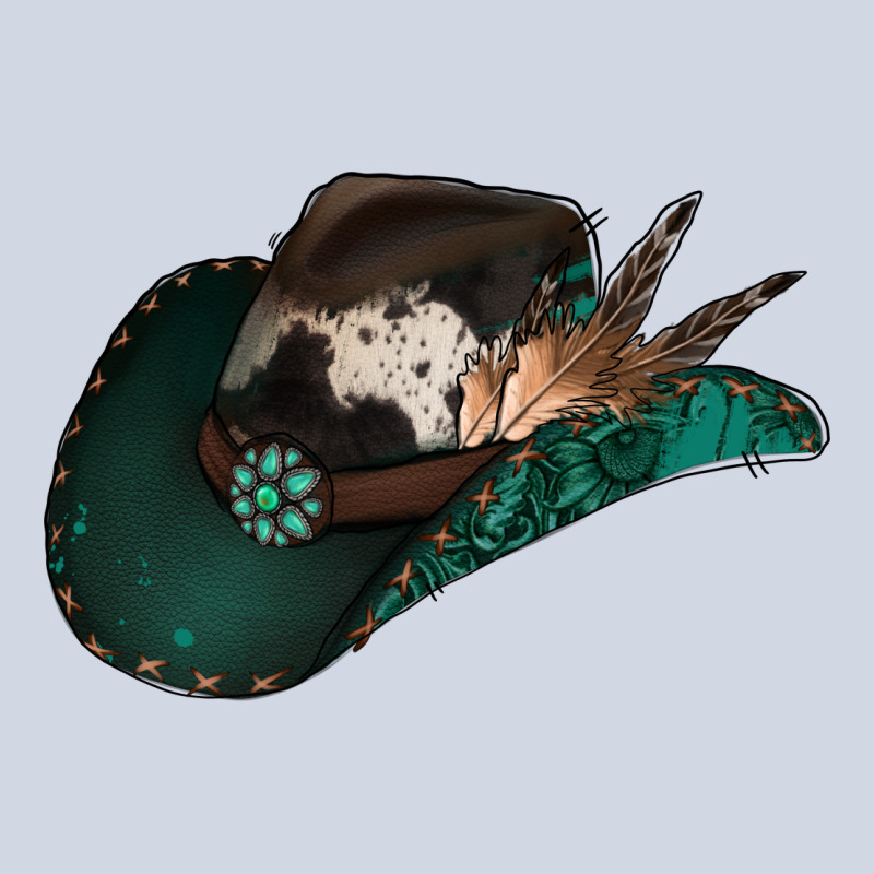 Cowhide Flowers Cowboy Hat Premium Sweatshirt by Jasminsmagicworld | Teevron