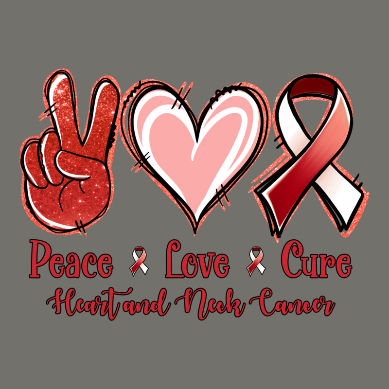 Peace Love Cure Heart And Neck Cancer Premium Hoodie by Jasminsmagicworld | Teevron