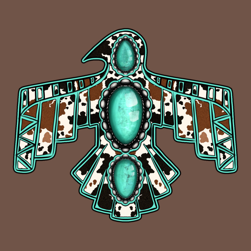Cowhide Turquoise Thunderbird Premium Sweatshirt by Jasminsmagicworld | Teevron