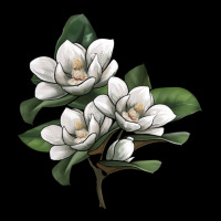 Magnolia Flower Illustration Ladies Tee | Teevron