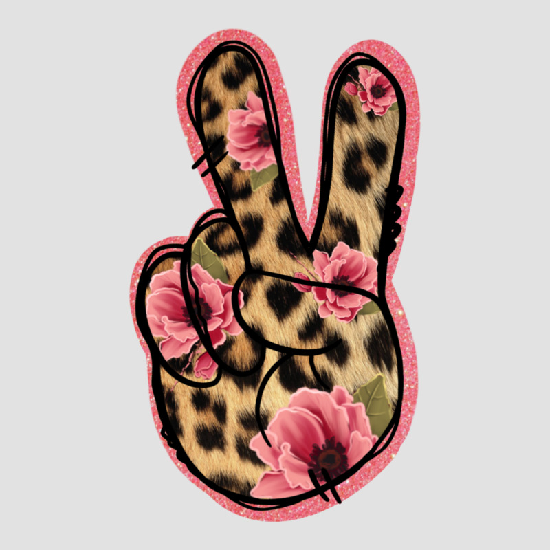 Floral Leopard Peace Sign Premium Hoodie by Jasminsmagicworld | Teevron