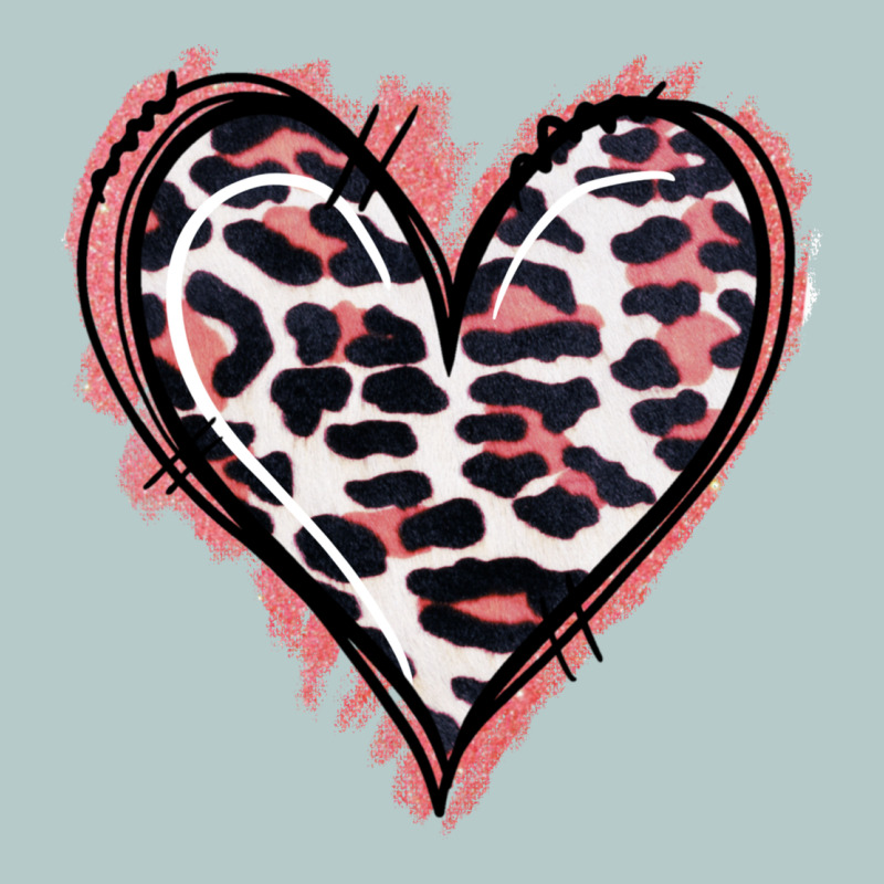 Leopard Glitter Heart Heavy Core Tee by Jasminsmagicworld | Teevron