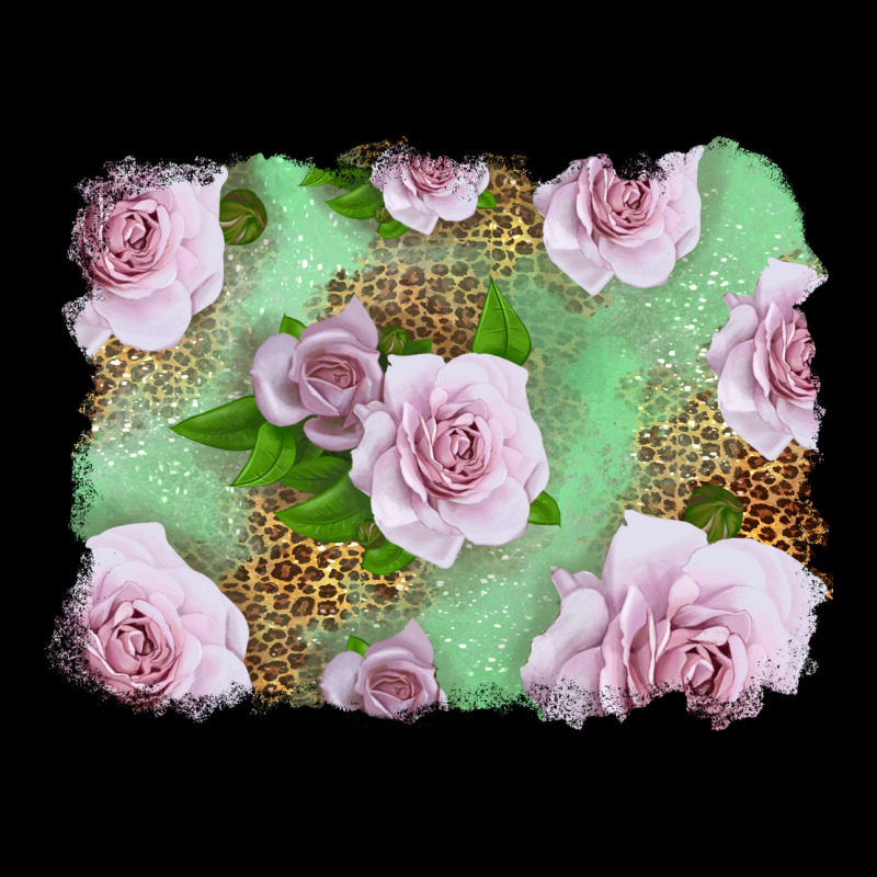 Pink Roses Background Ladies Tee by LillyAllenDesigns | Teevron