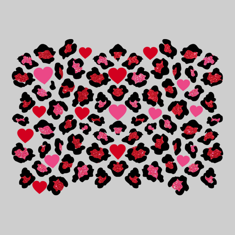 Valentines Day Leopard And Heart Background Premium Tee by FaDigitalArtStudio | Teevron