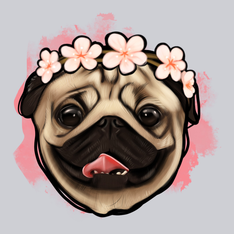 Pug Floral Heavyweight Sweatshirt by Jasminsmagicworld | Teevron