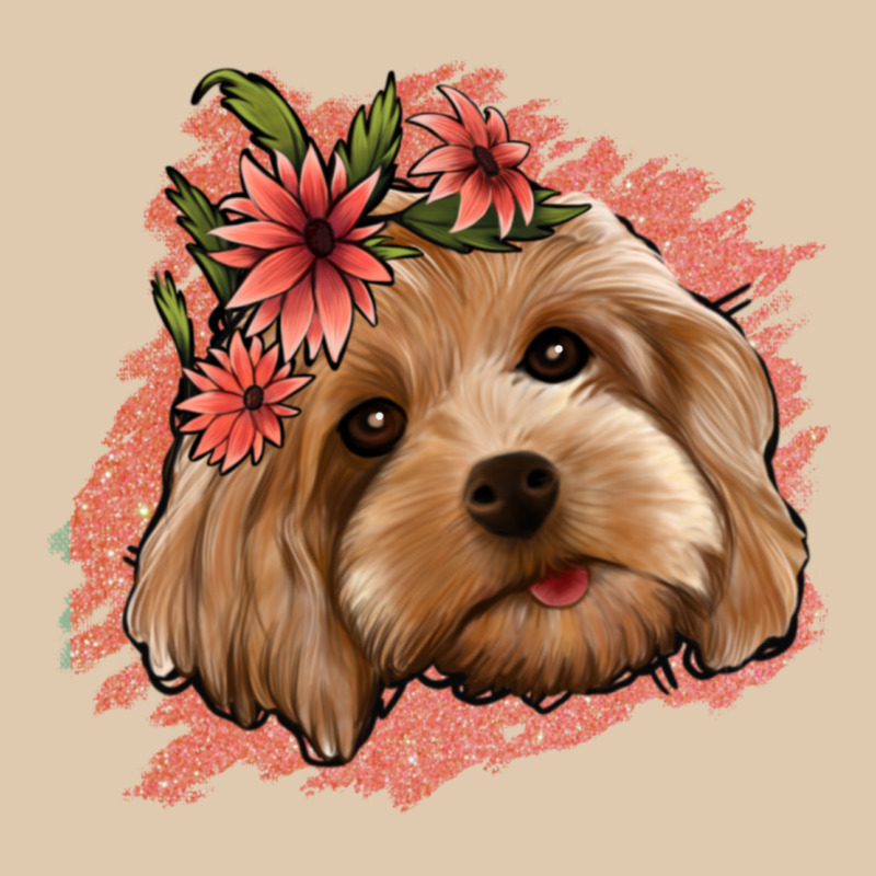 Cockapoo Floral Pink Glitter Heavyweight Sweatshirt by Jasminsmagicworld | Teevron