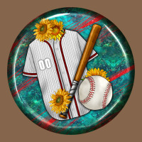 Baseball With Sunflower Round Earrings Premium Tee | Teevron