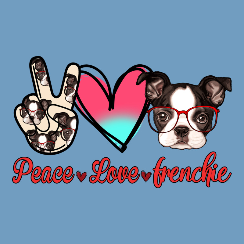 Peace Love Frenchie Urban Heavy Tee by Jasminsmagicworld | Teevron