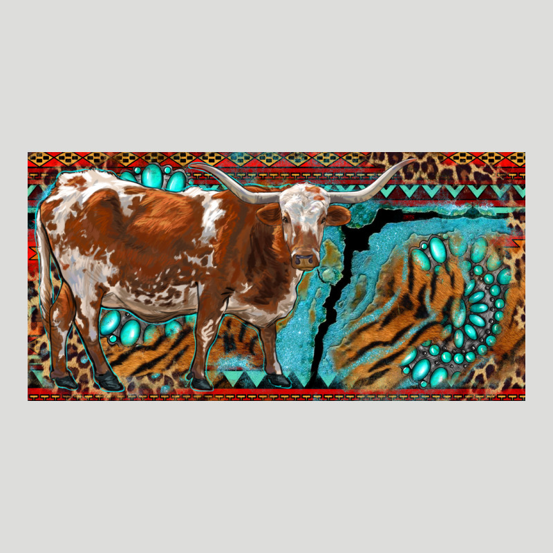 Texas Longhorn With Aztec Tiger And  Leopard Zipper Hoodie by RanaPortraitStore | Teevron