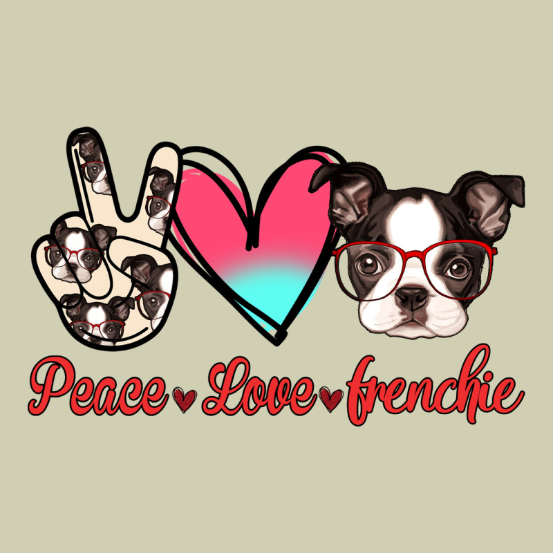 Peace Love Frenchie Heavy Core Tee by Jasminsmagicworld | Teevron