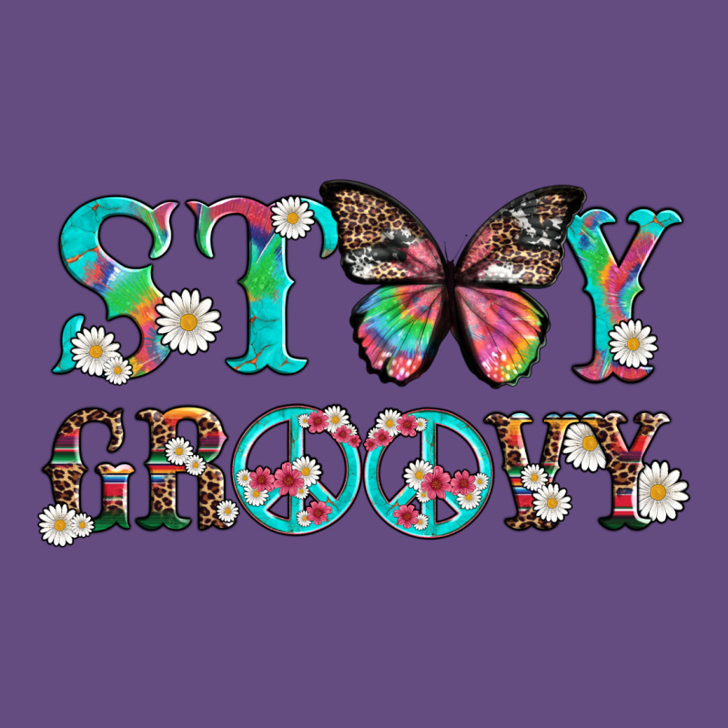 Stay Groovy With Butterfly Peace Sign And Flowers Vintage Hoodie by Artiststas | Teevron