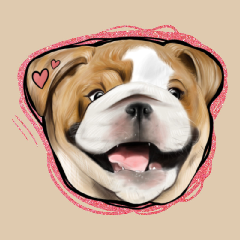 Bulldog Pink Glitter Heavyweight Sweatshirt by Jasminsmagicworld | Teevron
