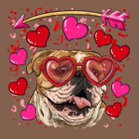 Valentine's Day  Brown English Bulldog Zipper Hoodie | Teevron