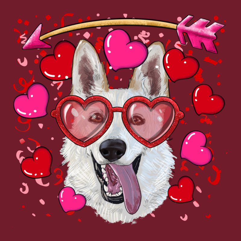 Valentine's Day  White Shepherd Zipper Hoodie by RanaPortraitStore | Teevron