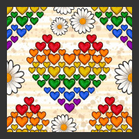 Pride lgbtq hearts and daisy seamless pattern | Teevron