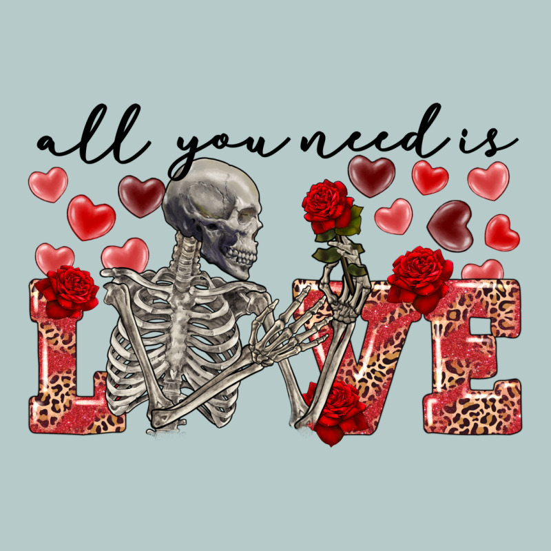Skeleton All You Need Is Love Heavy Core Tee by FaDigitalArtStudio | Teevron