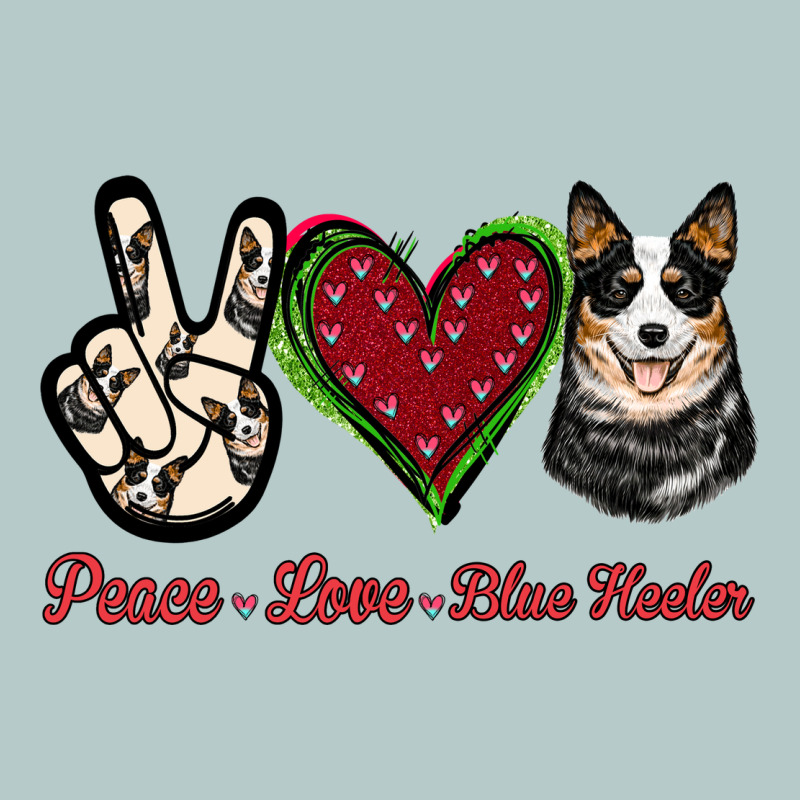 Peace Love Blue Heeler Heavy Core Tee by Jasminsmagicworld | Teevron
