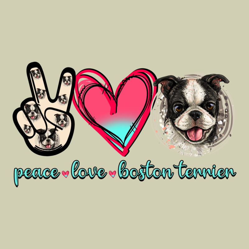 Peace Love Boston Terrier Heavy Core Tee by Jasminsmagicworld | Teevron