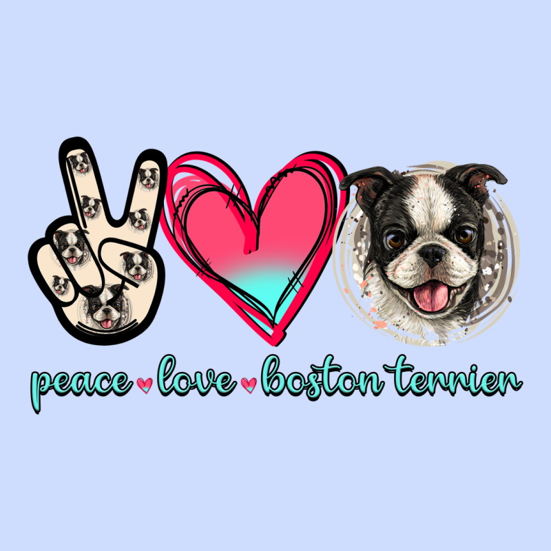 Peace Love Boston Terrier Urban Heavy Tee by Jasminsmagicworld | Teevron