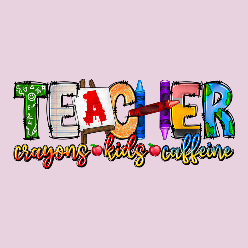 Teacher Cryons Kids Caffeine Ladies Tee by CowhideDigitalArt | Teevron
