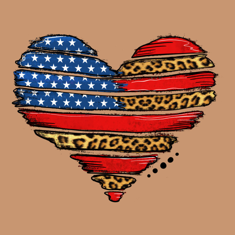 American Leopard Brushstroke Heart Heavyweight Hoodie by Jasminsmagicworld | Teevron