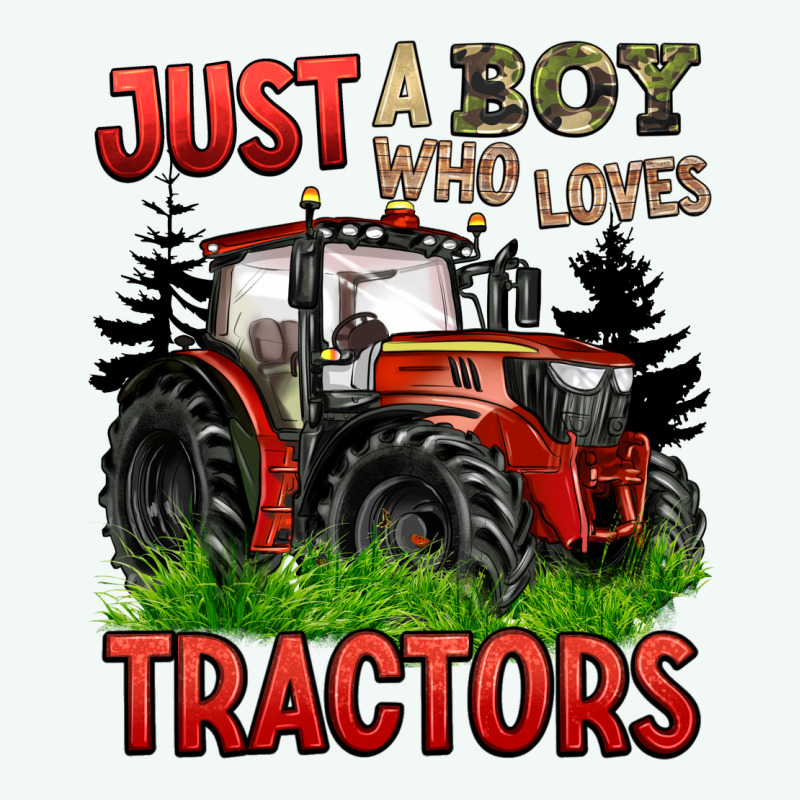 Just A Boy Who Loves Tractors Red Tractor Premium Hoodie by BarkalooDesign | Teevron