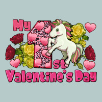 My First Valentine's Day Unicorn Heavy Core Tee | Teevron