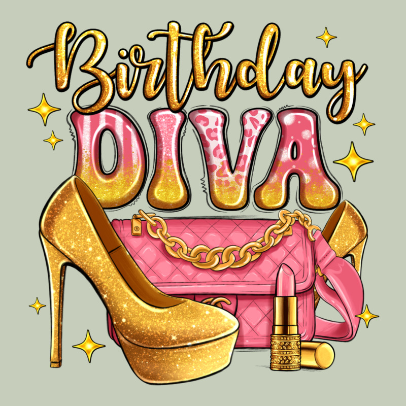 Birthday Diva Pink And Gold Glitter Ladies Tee by LillyAllenDesigns | Teevron