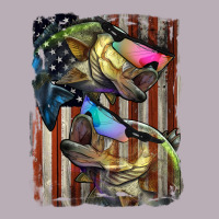 American Flag With Bass Fish Vintage Tee | Teevron