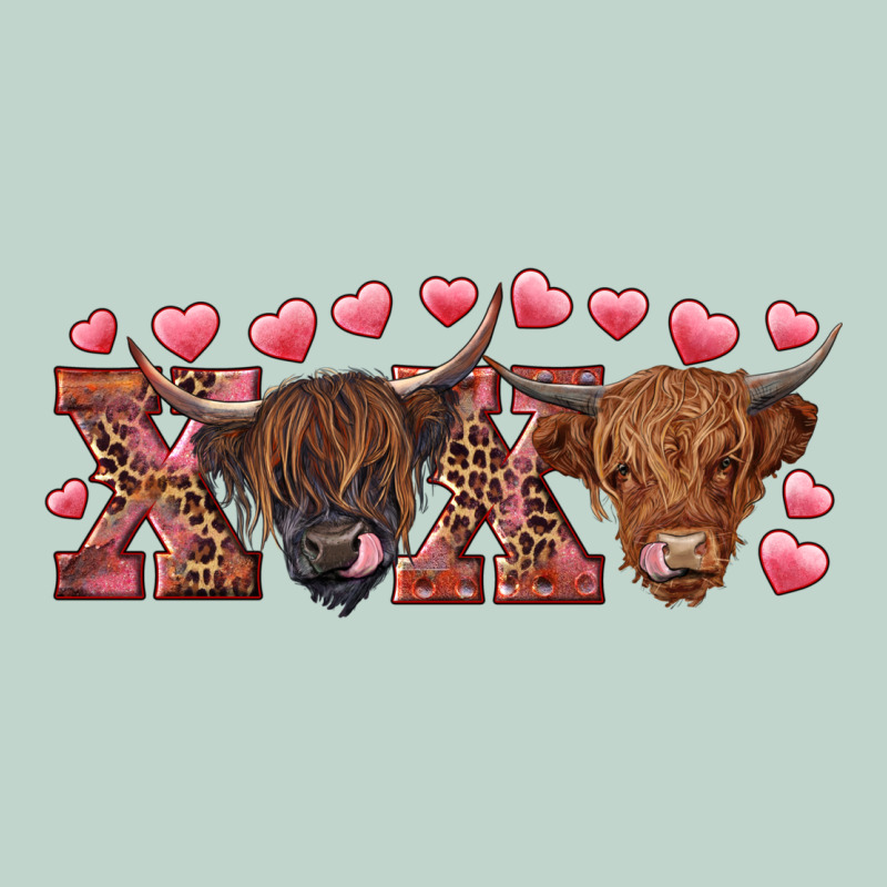 Xoxo Highland Cows Zipper Hoodie by RanaPortraitStore | Teevron