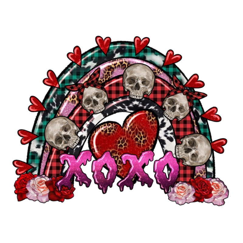 Skull Xoxo Rainbow Valentine's Day Classic Tee by FaDigitalArtStudio | Teevron