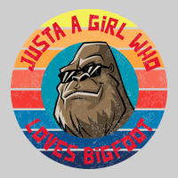Retro Sunset Just A Girl Who Loves Bigfoot Premium Tee | Teevron
