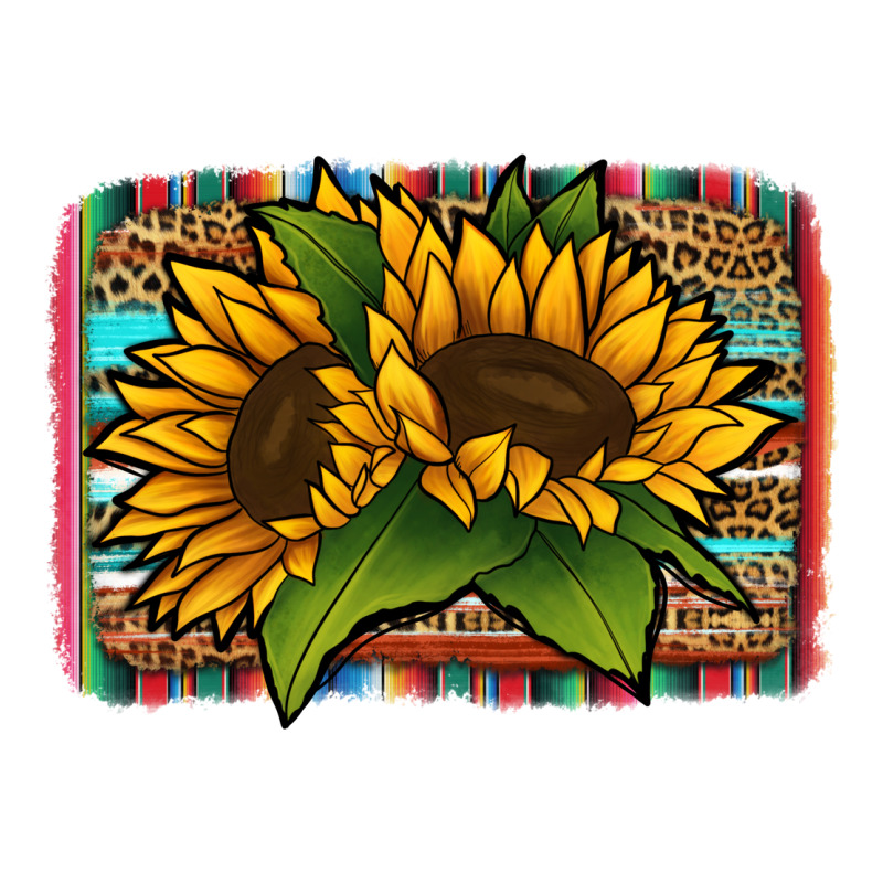 Sunflower Serape Leopard Background Premium Sweatshirt by Jasminsmagicworld | Teevron