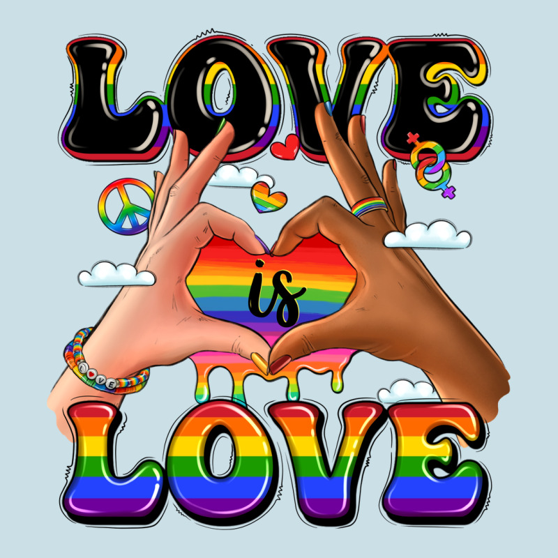 Love Is Love Lgbtq Pride Hands Ladies Tee by LillyAllenDesigns | Teevron