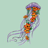 Light Purple Jellyfish And Floral Classic Tee | Teevron
