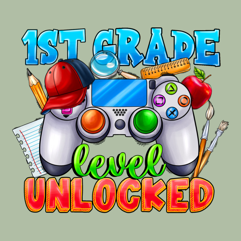 1st Grade Level Unlocked Urban Heavy Tee by CowhideDigitalArt | Teevron
