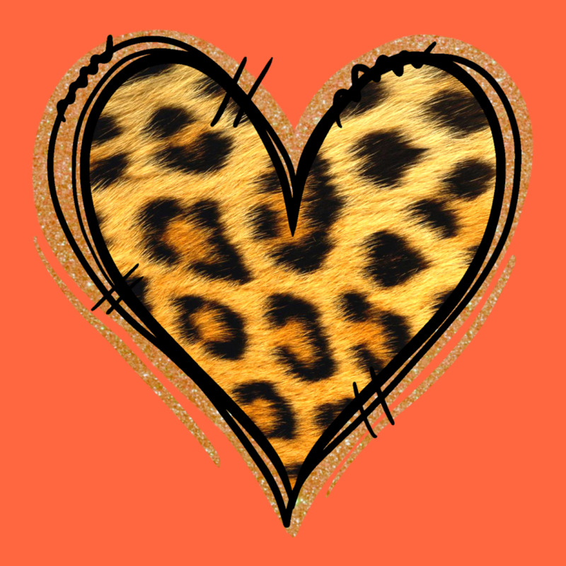 Gold Glitter Leopard Heart Premium Hoodie by Jasminsmagicworld | Teevron