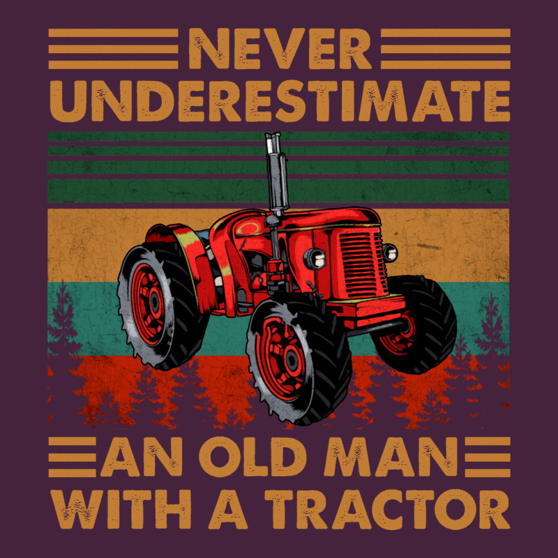 Never Underestimate An Old Man With A Tractor Retro Vintage Premium Tee by artisFamous | Teevron