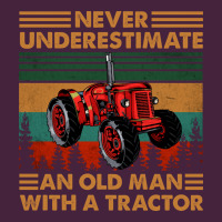 Never Underestimate An Old Man With A Tractor Retro Vintage Premium Tee | Teevron