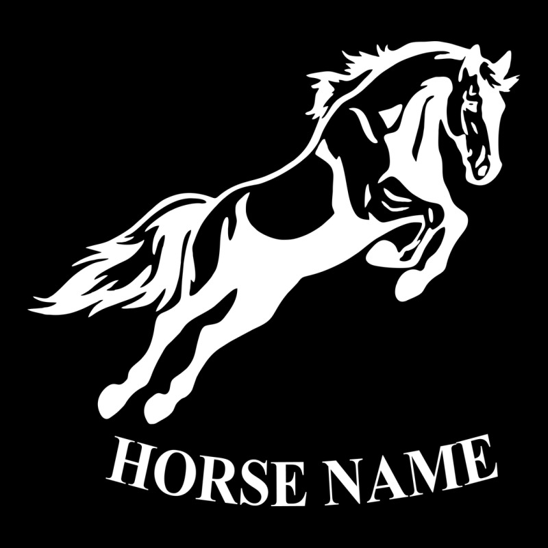Personalised Horse Printed Equestrian Riding Cob Jumping Rider Horse Premium Tee by artisFamous | Teevron