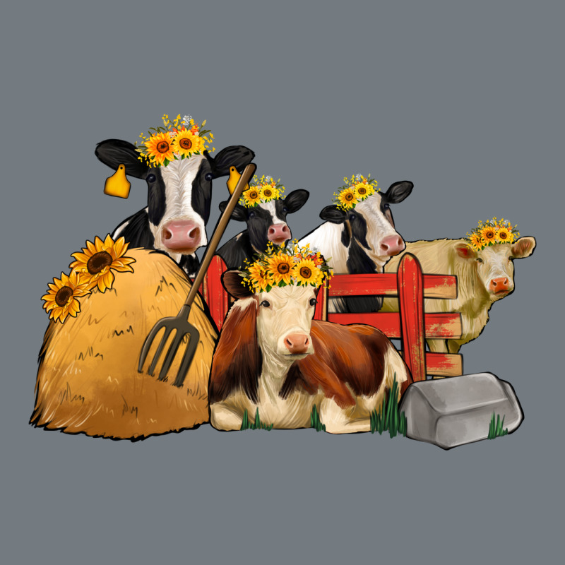 Cows With Sunflower Headbands Heavyweight Sweatshirt by Jasminsmagicworld | Teevron