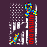 Mens Distressed Dinosaur Autism Dad Usa Flag Premium Tee | Teevron
