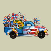 Usa 4th Of July Sunflower Truck Heavy Core Tee | Teevron