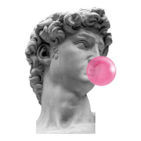 Vaporwave statue head with bubblegum | Teevron