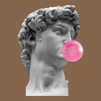 Vaporwave Statue Head With Bubblegum Premium Tee | Teevron