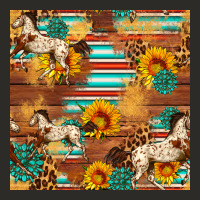 Western Horse Sunflowers Gemstone Seamless Pattern Heavy Core Tee | Teevron