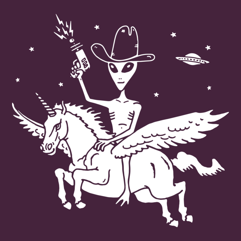 Alien Riding Unicorn  Cool Ufo Cowboy Premium Tee by artisFamous | Teevron